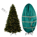 Elf Stor 7.5ft Prelit Christmas Tree with Upright Storage Bag and Stand