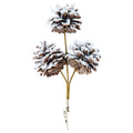 Brown and White Snow-Flocked Pinecone Christmas Clip Ornament, 9", by Holiday Time