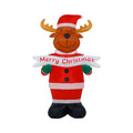 Multicolor Santa Moose with Sign Christmas Airblown Yard Inflatable, 10', by Holiday Time