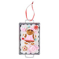 Multicolor Clay Dough Gingerbread Girl with Baking Tray Christmas Ornament, 5", by Holiday Time