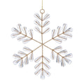 Gold Glitter Snowflake with Gems Christmas Ornament, 5.5", by Holiday Time