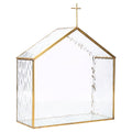 Large Glass Church Christmas Decoration, Gold and Clear, 13", by Holiday Time