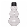 Glass Snowman with Metal Hat Christmas Decoration, Clear and Black, 30", by Holiday Time