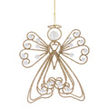Gold and Pearl Glitter Wire Angel Christmas Ornament, 5", by Holiday Time