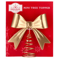 Mini Metal Bow Christmas Tree Topper, Gold, 5", by Holiday Time
