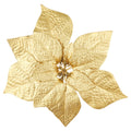 Gold Poinsettia Christmas Clip Ornament, 11", by Holiday Time
