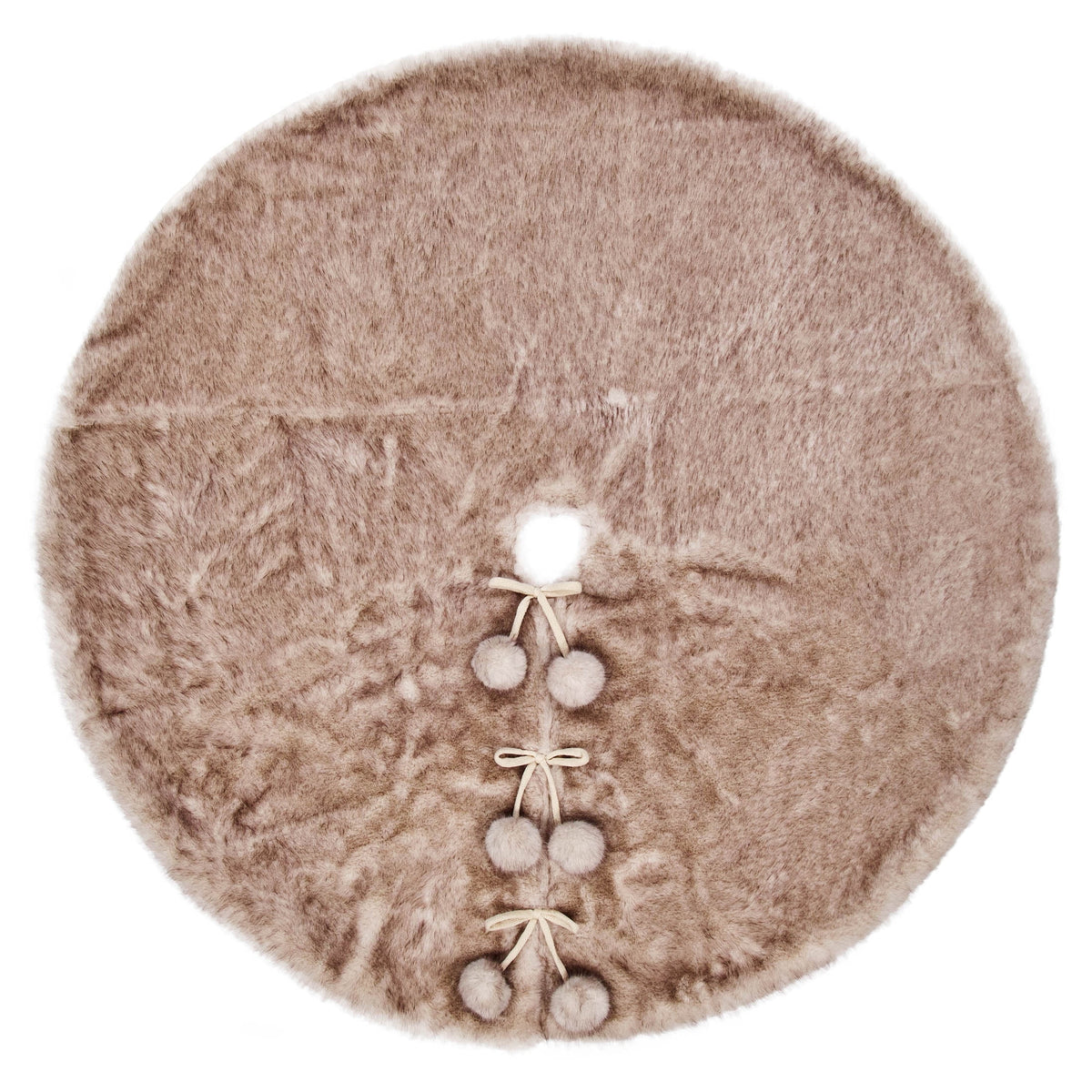 Faux Fur Christmas Tree Skirt, Gray, 48", by Holiday Time