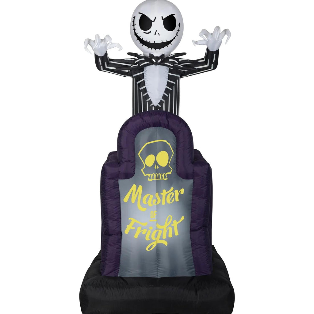 Gemmy Inflatable Nightmare Before Christmas Master of Fright Jack Skellington LED Lighted Yard Decoration - 42 in