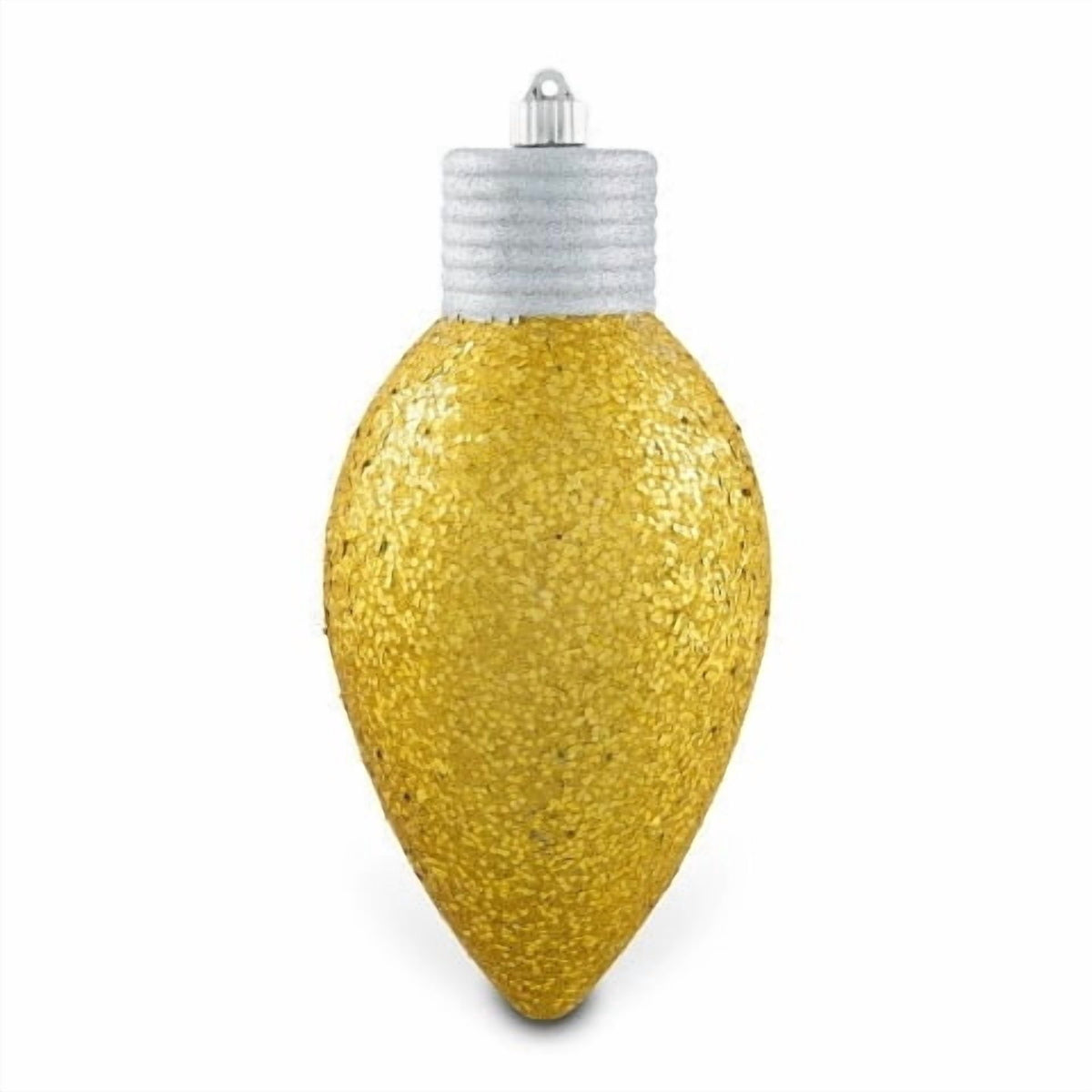Gold Glitter Jumbo C9 Bulb Shatterproof Christmas Ornament, 12", by Holiday Time