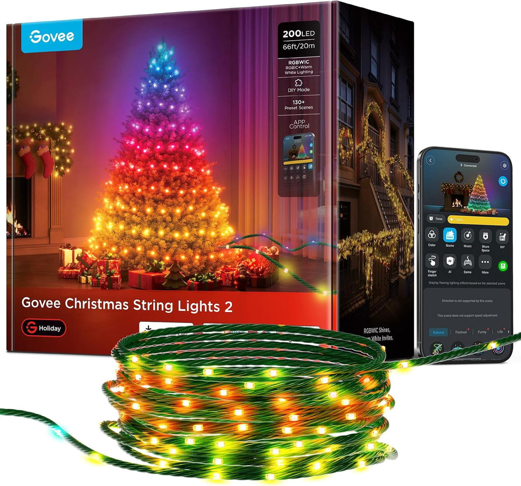 Govee Outdoor Christmas String Lights RGBWIC Lighting Effects