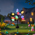Gqtwoy Outdoor Solar Easter Decoration LED Easter Eggs Street Lights, Waterproof Garden Lights, Solar Powered Pathway Lights, Festive Yard Decor, Multicolor Egg-Shaped Illumination