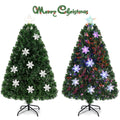 Gymax 4' Pre-Lit Multi-Color Lights Fiber Optic Artificial Christmas Tree with Snowflakes