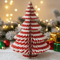 Paper Honeycomb Tree Christmas Decoration, Red and White, 12", by Holiday Time