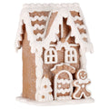 Clay Dough Gingerbread House Christmas Decoration, Brown and White, 5.3", by Holiday Time