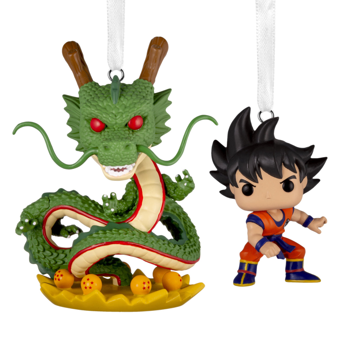 Hallmark Ornaments (Dragon Ball Z Goku, Shenron Funko), Set of 2, 1 Count