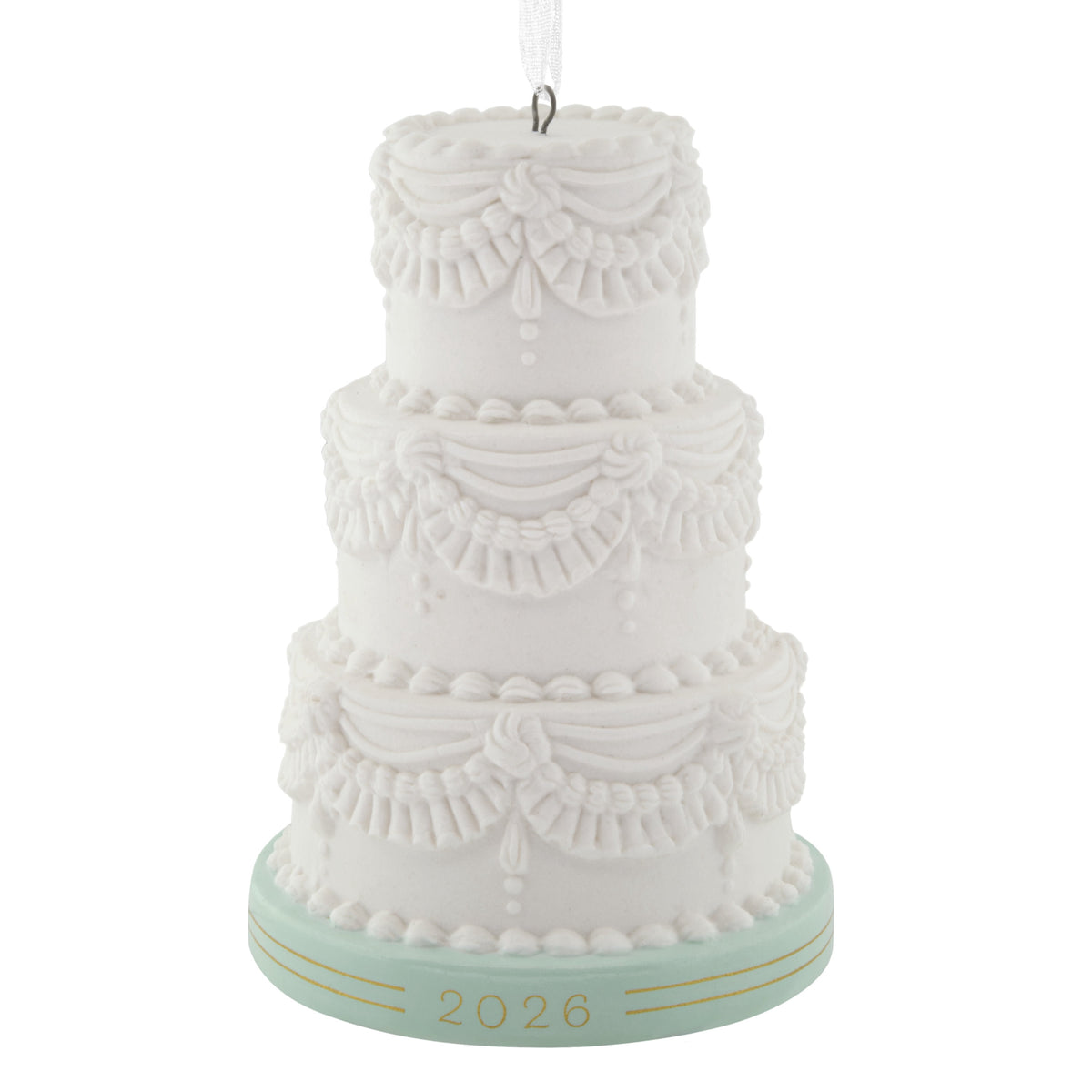 Hallmark Christmas Ornament (Wedding Cake 2026, Porcelain), 1 Count