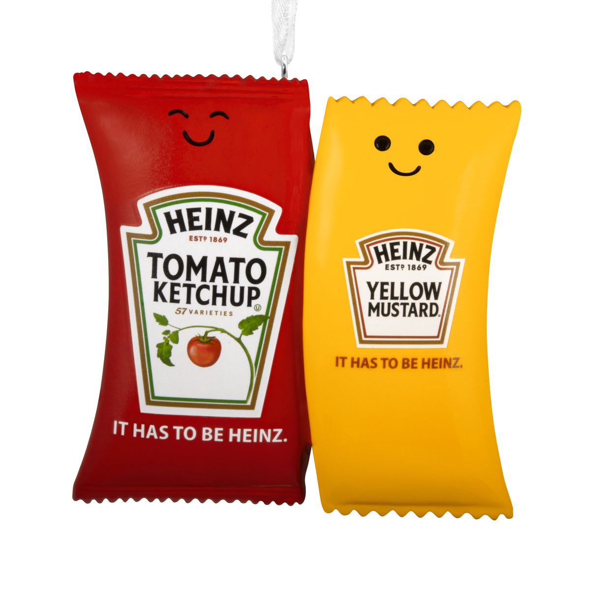 Hallmark Ornament (Heinz Tomato Ketchup Yellow Mustard Packets), 1 Count