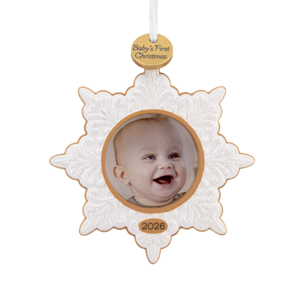 Hallmark Ornament (Baby First Cmas 2026 Snowflake Photo Frame), 1 Count