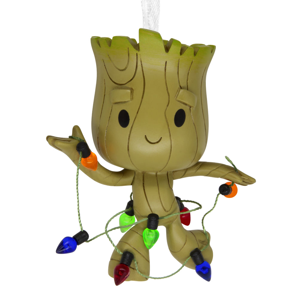 Hallmark Christmas Ornament (Groot With String Lights), 1 Count