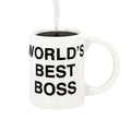 Hallmark Christmas Ornament (The Office World's Best Boss Mug), 1 Count
