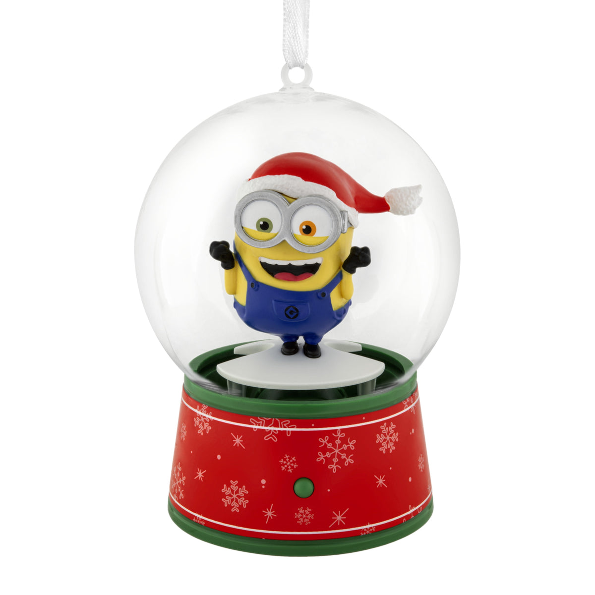 Hallmark Christmas Ornament (Minions Musical Snow Globe Motion), 1 Count
