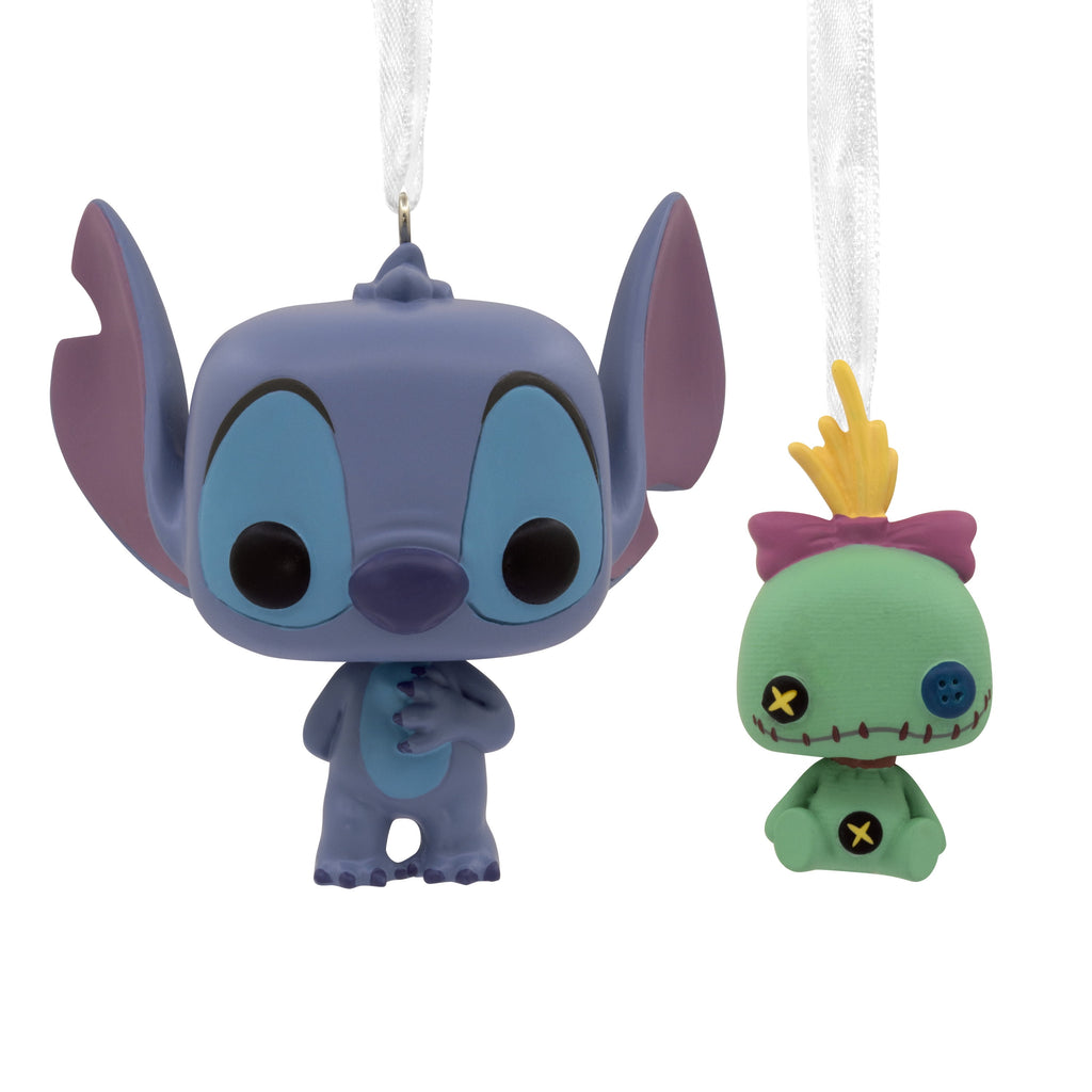 Hallmark Christmas Ornaments (Disney Stitch wth Scrump Funko POP!), 2 Count