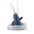 Hallmark Christmas Ornament (Elf Narwhal), 1 Count, 1 Count