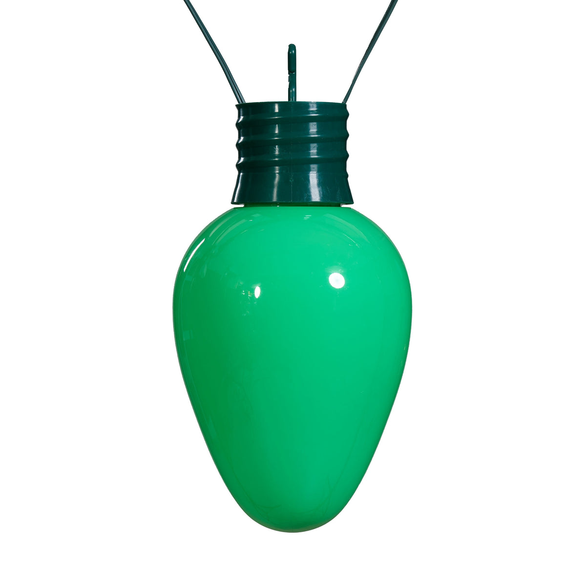 Indoor/Outdoor LED Giant Hanging C9 Bulb Christmas Light, Ceramic Green, 14", by Holiday Time