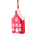 Red and White Ceramic House Christmas Ornament, 5.5", by Holiday Time