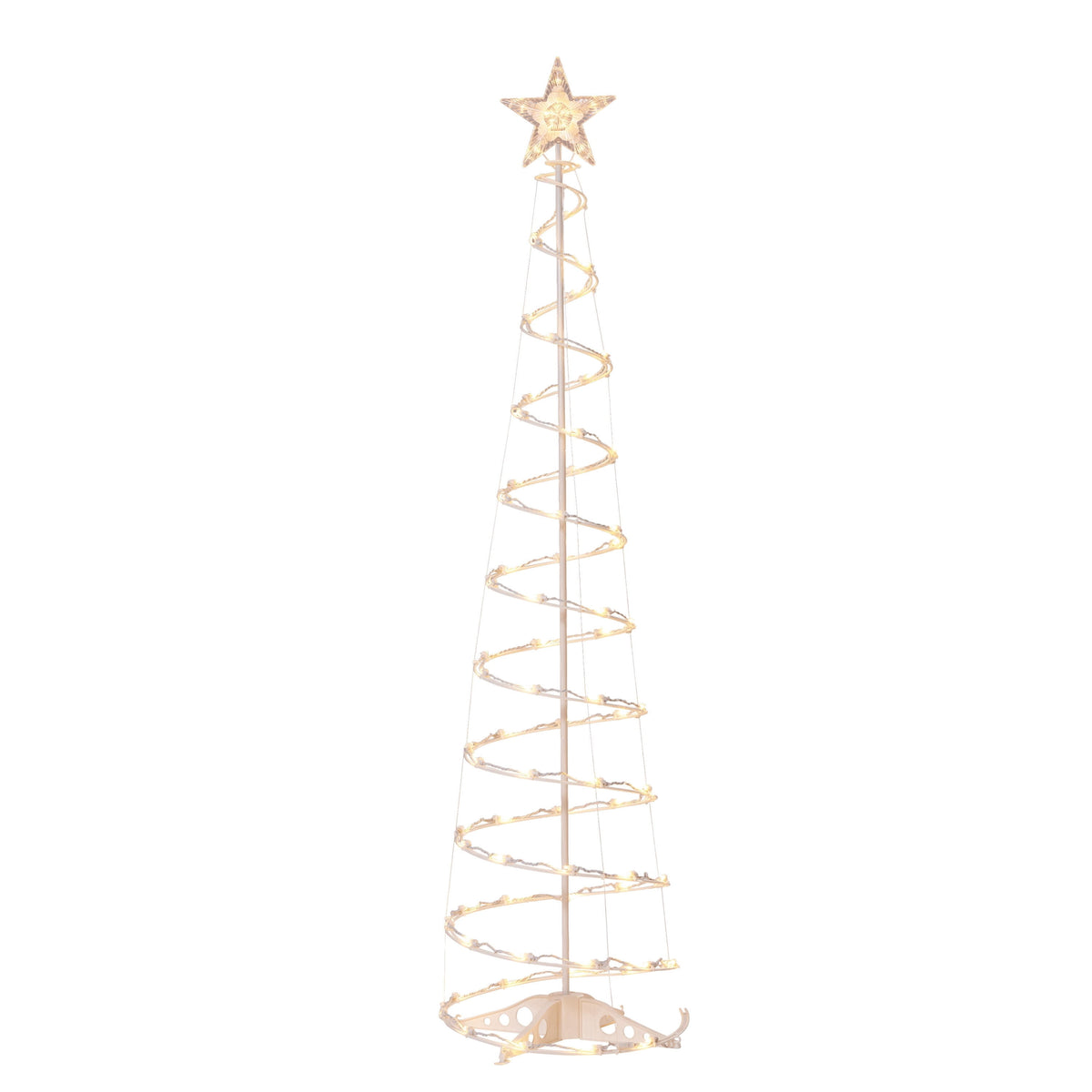 Indoor/Outdoor LED 8-Function Color-Changing Spiral Christmas Tree, Cool White to Multicolor, 6', by Holiday Time