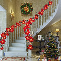 Hwkond Christmas Lights Outdoor LED Christmas Red Poinsettia Wreath With Warm Lighting Artificial Poinsettia For Holiday Decoration Battery Powered on Clearance