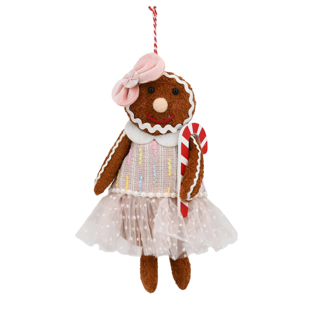 Holiday Time Christmas Jumbo Gingerbread Girl Ornament 10"