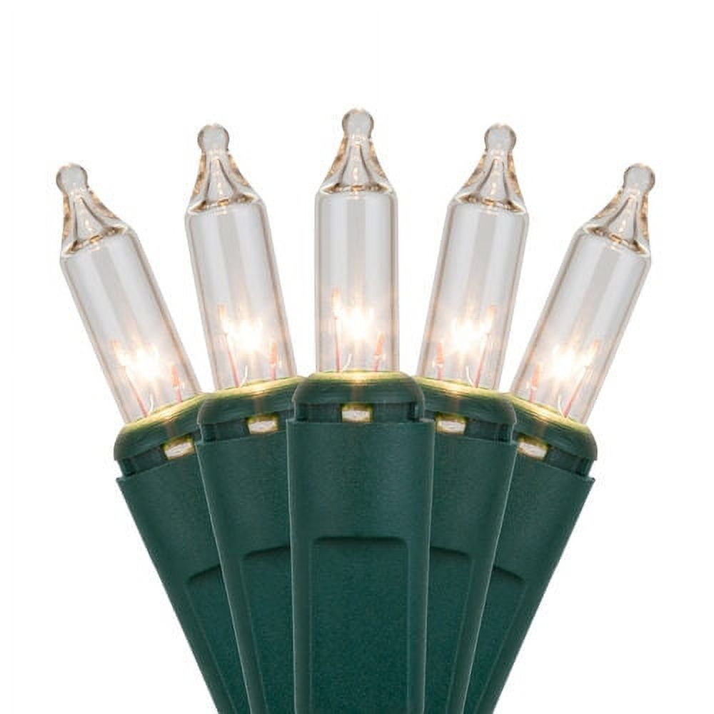 Kringle Traditions 100-Ct Clear White Christmas Lights, Party Wedding Bedroom Lights - 21' Green Wire