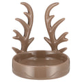 Large Brown Stoneware Antler Christmas Candle Holder, 5.3", by Holiday Time