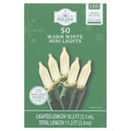 Indoor/Outdoor 50-Count LED Mini Christmas String Lights, Warm White, 10.2', by Holiday Time