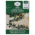 Indoor/Outdoor 400-Count LED Random Twinkle Cluster Christmas Garland Lights, Warm White, Green Wire, 9.8', by Holiday Time