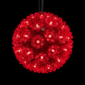 Northlight LED Lighted Hanging Starlight Floral Sphere Outdoor Christmas Decoration- 6" - Red