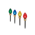 Indoor/Outdoor Jumbo LED C9-Style Christmas Bulb Pathway Lights, Multicolor, Set of 4, by Holiday Time