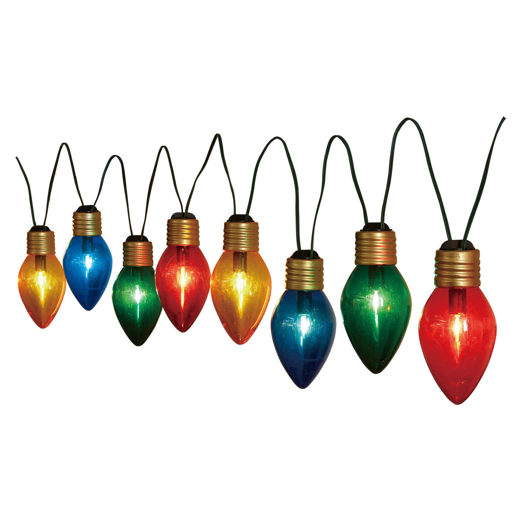 Indoor/Outdoor 8-Count LED Jumbo C7 Christmas Bulb String Lights, Multicolor, 10.8', by Holiday Time