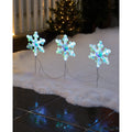 Indoor/Outdoor LED Snowflake Christmas Pathway Lights, 24.4", Set of 3, by Holiday Time