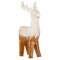 Large Ceramic Standing Deer Christmas Decoration, Cream and Brown, 9", by Holiday Time