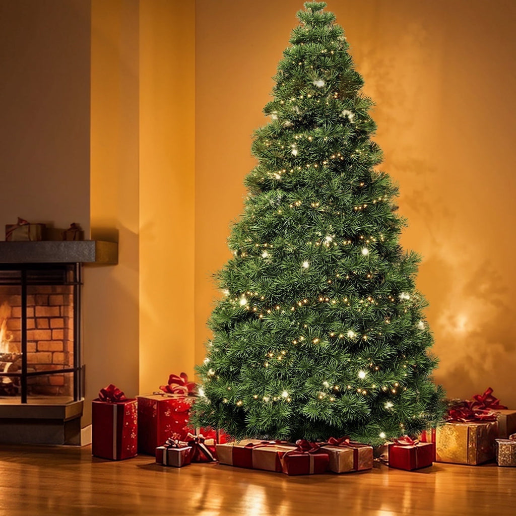 JIOABL 6ft Pre-Lit Spruce Artificial Christmas Tree for Home, Office, and Party Decor