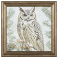 Owl in Snowy Tree Framed Christmas Wall Art, Multicolor, 12" x 12", by Holiday Time