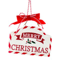 Red/Green/White Metal Merry Christmas Ornament, 5.5", by Holiday Time