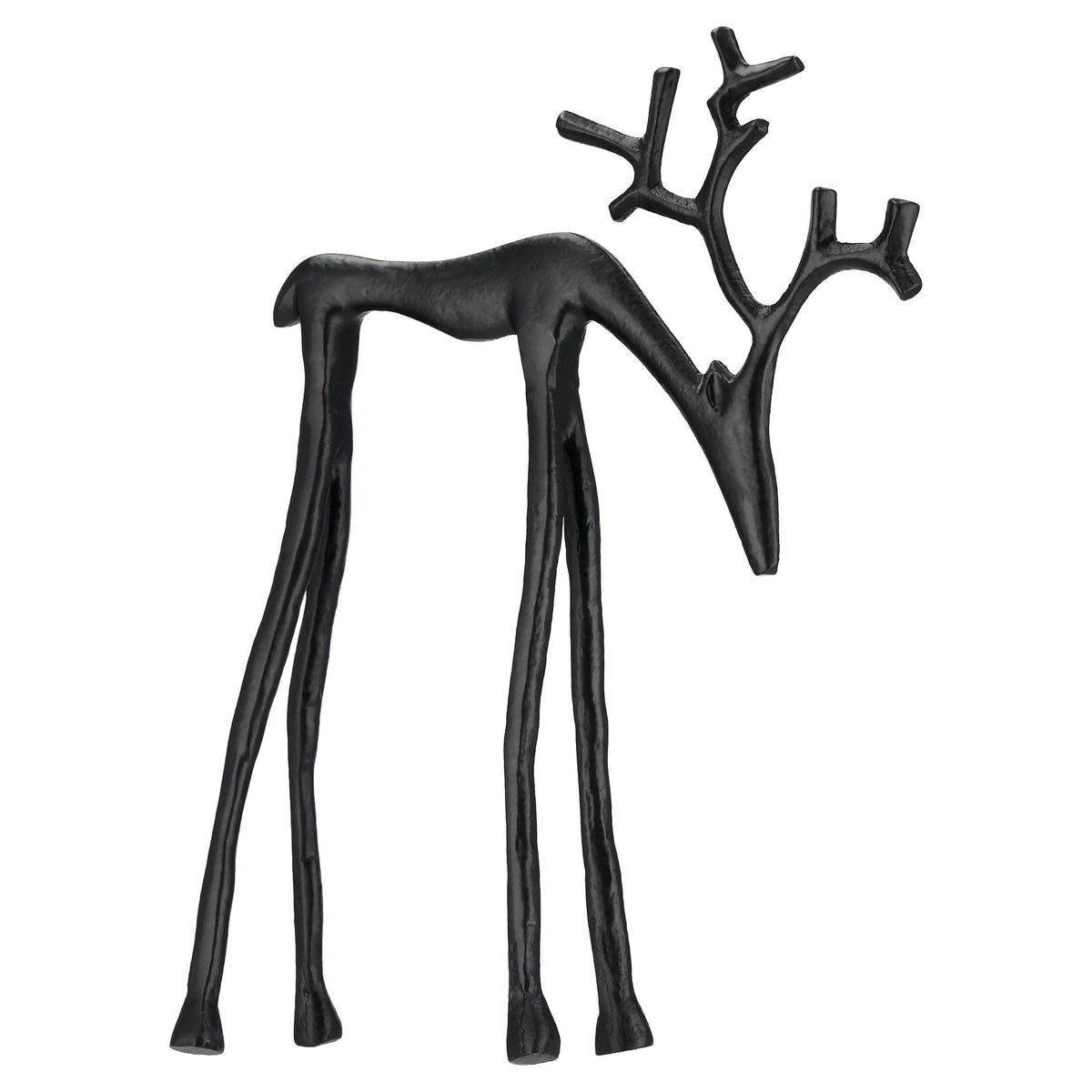 Small Metal Deer Christmas Decoration, Black, 10", by Holiday Time
