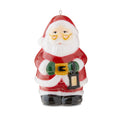 Mr. Christmas 5-inch Mini Lit Blow Mold Santa Ornament, Red