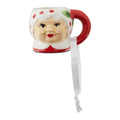 Mr. Christmas Mini Mug Ornament Mrs. Claus 1.5", Red