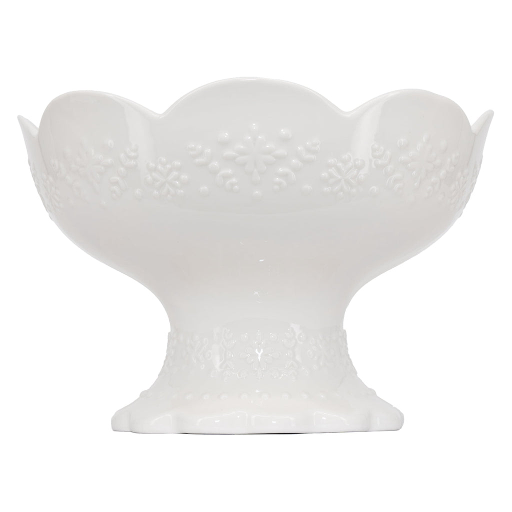 My Texas House Footed Bowl, 10 inches, White, Christmas