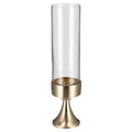 My Texas House Metal and Glass Clear Candle Holder, 12"