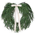 My Texas House Natural Feel Norfolk Artificial Christmas Wreath with Bow, Green, 22"